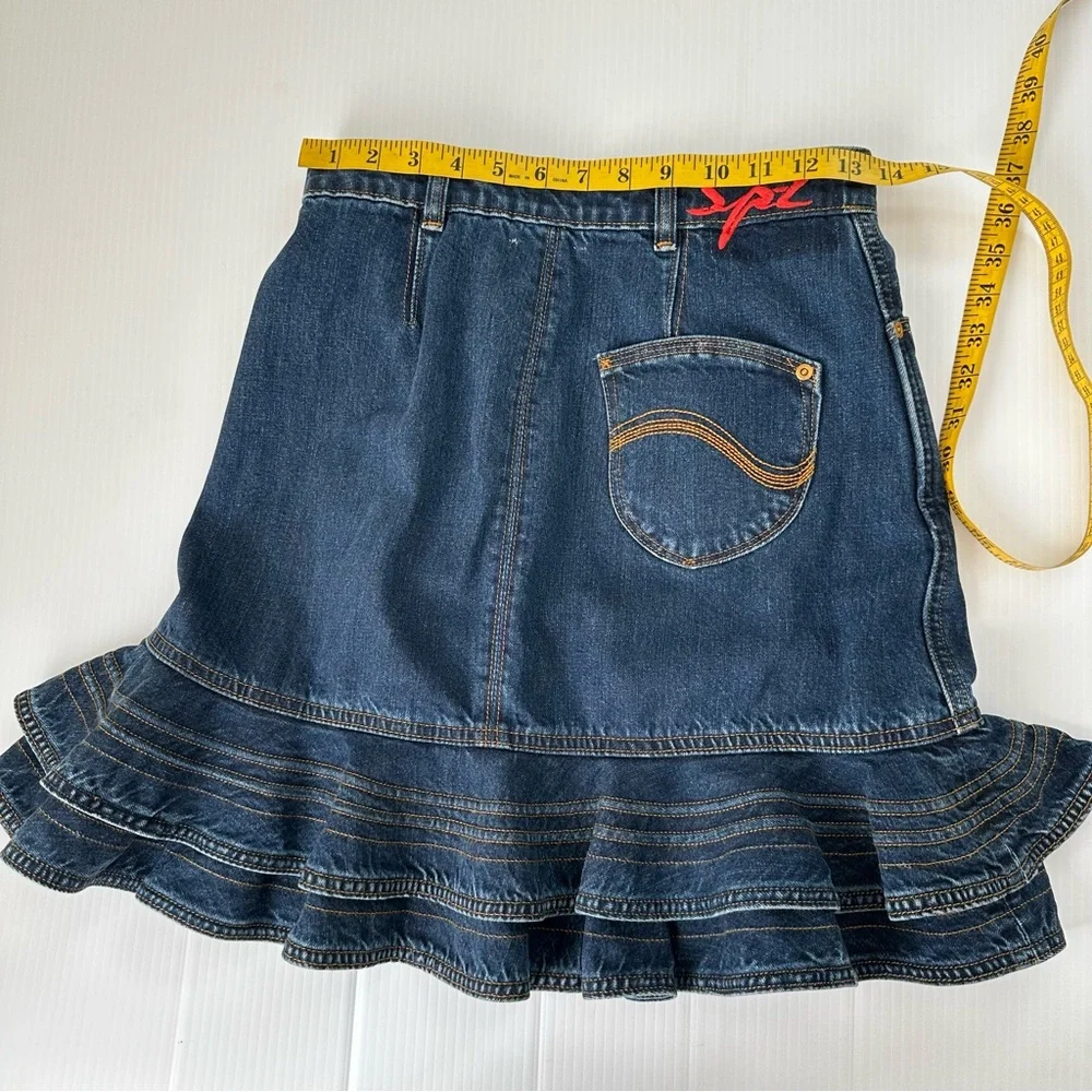 Lee x Self-Portrait Tiered Ruffle HemMini Skirt, 4 US - Picture 12 of 14